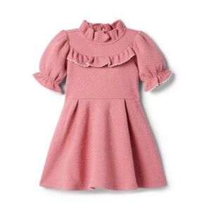 Janie and Jack Pink Textured Ruffle Dress